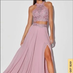 Lulu’s dusty purple two piece dress -NWT